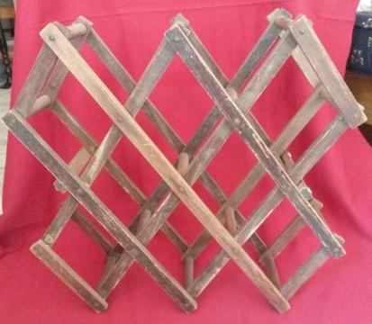 Vintgae foldable wooden wine rack #1