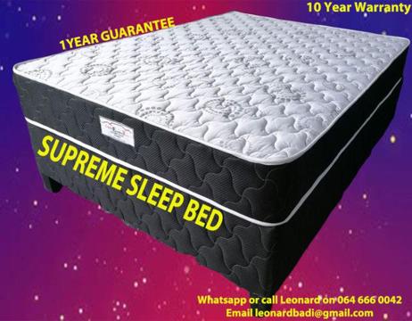 QUEEN SIZE SUPREME SLEEP BED. UP TO 110KG. EXTREMELY CONFORTABLE. CALL 0646660042 R 3,400