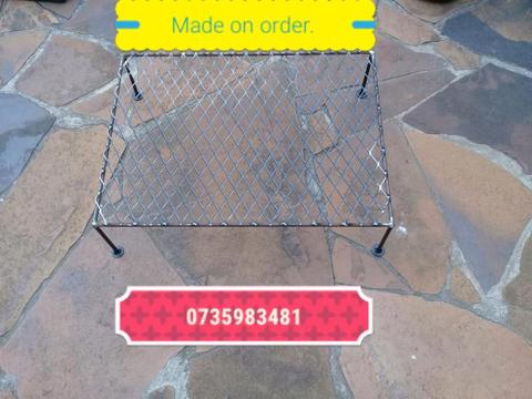 Mildsteel braai grids and racks made on order