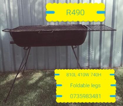 Various geyser braai's with foldable legs