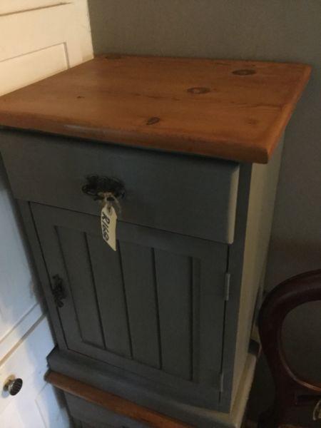 Oregon bedside pedasrals,painted funky grey, nice handles ready as new for U