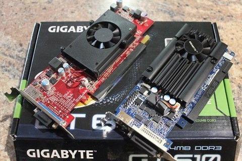 2 x graphics cards - Nvidia GT 610 AND 620