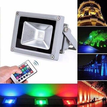 10W RGB Outdoor LED Flood Waterproof Lamp with Remote 4 units for R599