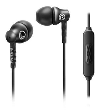 PHILIPS SHE8105 IN-EAR HP W/MIC - BLACK