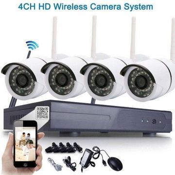 4 Channel HD Wireless NVR CCTV Camera System