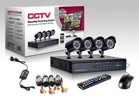 (Brand New) 4 Channel CCTV Kit + Remote Viewing 1200tvl CCTV