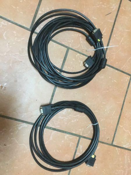 2x VGA cable 10m & 4,5m