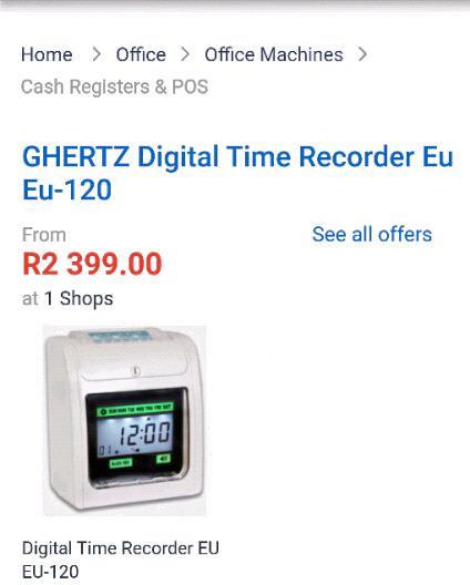 Ghertz digital time recorder