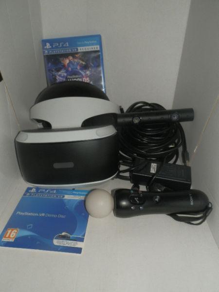 Playstation VR + Camera + 1 x Motion Controller + 1 x VR Game