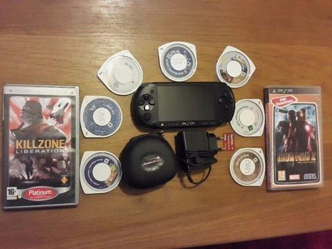 Sony PSP E-1004 Console For Sale With 9 Games And More