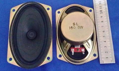 USED SL SPEAKERS - 16 Ohm 5 Watt 4.75 x 3.25 Inch 12 x 8 cm Oval - Pairs of Replacement Loudspeakers