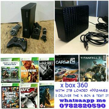 x box 360 with 400 games