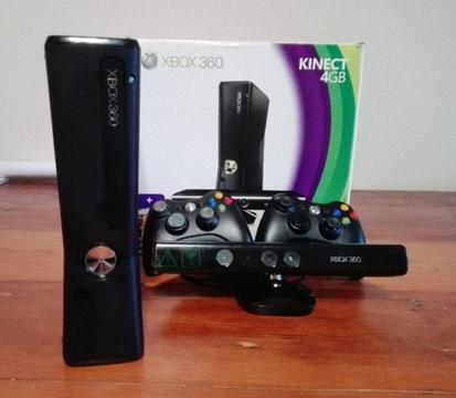XBox 360 Kinect + 8 Games for Sale