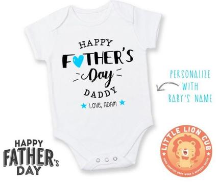Personalized Father's Day baby grow / All sizes / Boys & Girls / Father's Day Gift