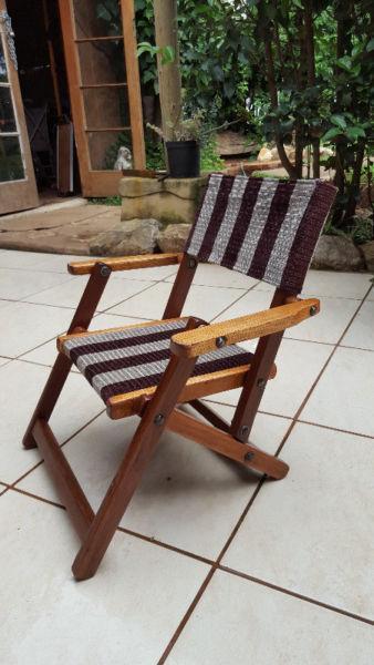 Lovely old kids wooden deck chair