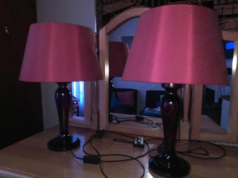 Lamps, wooden. R100 each