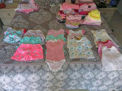 Baby girl clothing - hardly used - some never used ranging 0 - 12 months