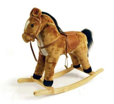 Kids Rocking Horse Pony Animal Toy – Brown