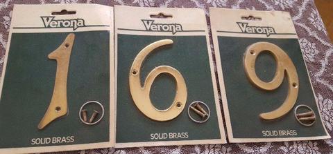 BRASS HOUSE NUMBERS