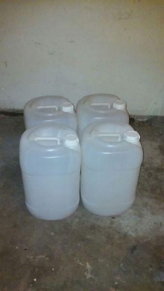 4x 25 litre PVC water containers (price each)