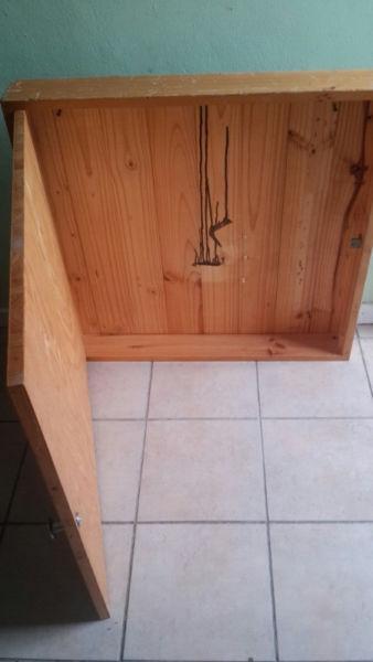 Wooden tool holder hanging cupboard in very good condition ,not inc tools or hangers