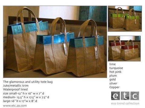 Natural Jute Tote Bags - BRAND NEW - R1500 for all