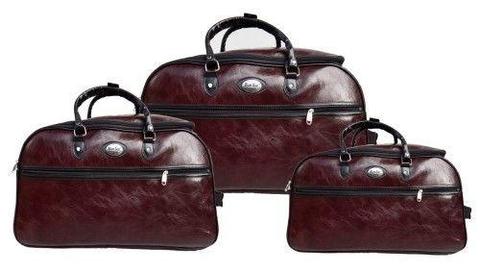 Brand New Travel Luggage Bags- 3 piece Duffel Bag Set with Roller wheels - Brown