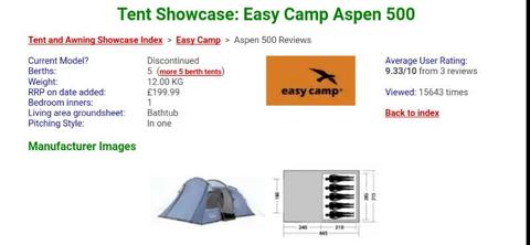 Busy Baby Aspen 500 tent