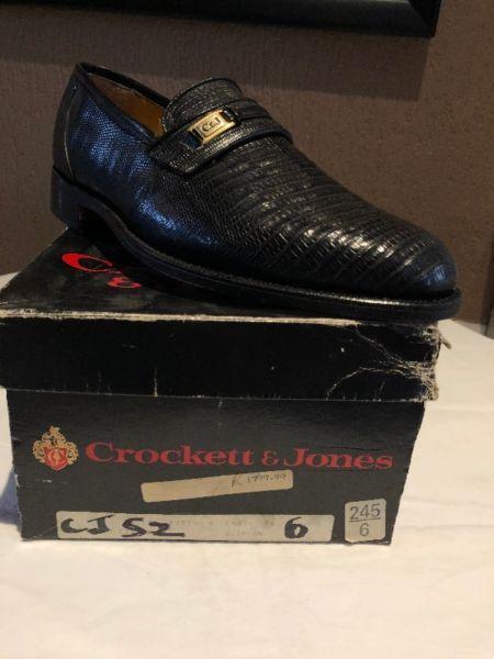 Crocket & Jones First grade lizard. (2 only) Size 6 / 6.5 Black