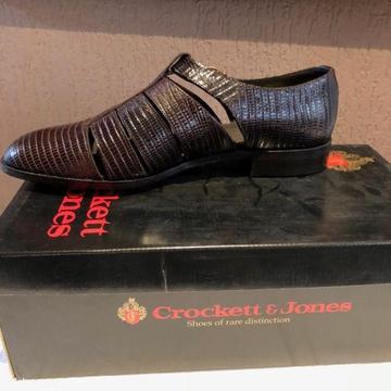 Crocket & Jones sandal brown lizzard . (1 only) Size 10