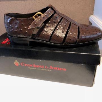 Crocket & Jones sandal second grade ostrich brown . (1 only) Size 10