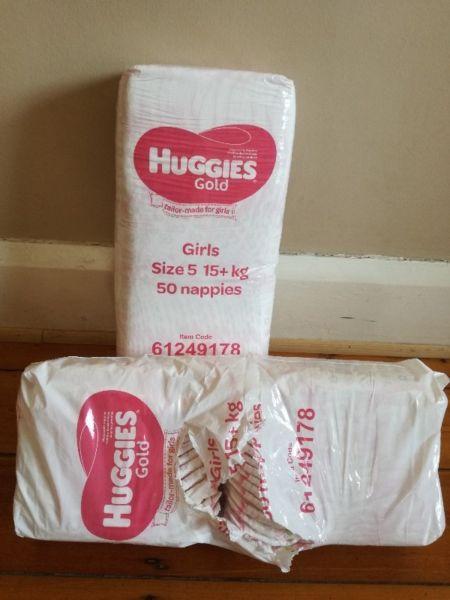 Huggies GIRLS Gold Size 5 For Sale