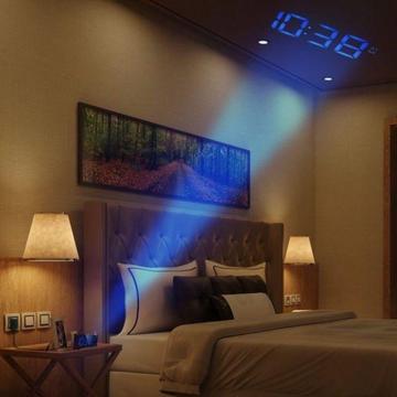 Alarm Clock with Projector Light - See the time on your walls and ceiling!