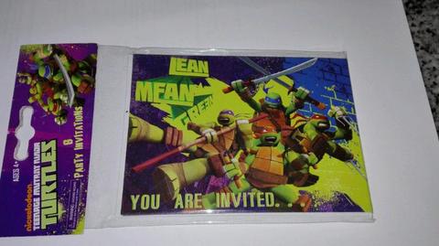 32xNinja Turtles Party Invitations-Sealed in packets-R160 at stores