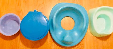 Potty training pots and toilet seat