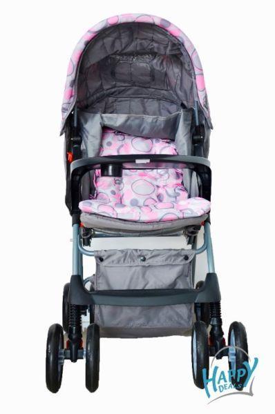 MISMOL PINK AND GREY BABY PRAM