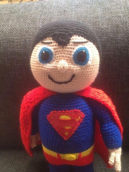 Knitted Superman doll for sale