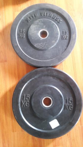 2 X 15kg olympic weights