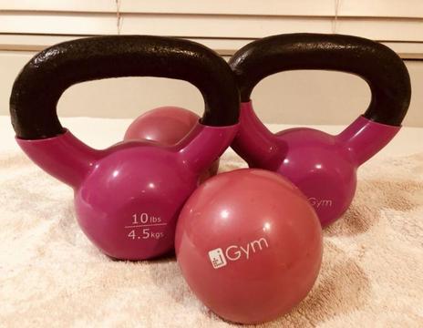 iGym kettlebells and weighted exercise balls