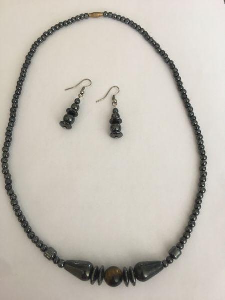 Craft necklace and earrings set