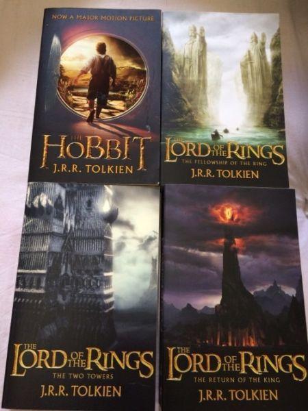 The Hobbit and The Lord of the Rings - 4 book set - movie-tie-in edition As New