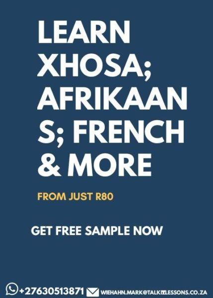 AUDIO LESSONS TO LEARN XHOSA; AFRIKAANS ; FRENCH & MORE WHILE YOU EXERCISE, WALK YOUR DOG, DO CHORES