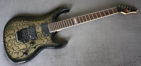 Cort X-Custom Electric Guitar - Custom Snake Skin Finish - Made in Korea (HIGH END)