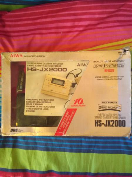 Aiwa HS-JX2000 portable Stereo Radio Cassette Recorder/Player Intelligent & Digital
