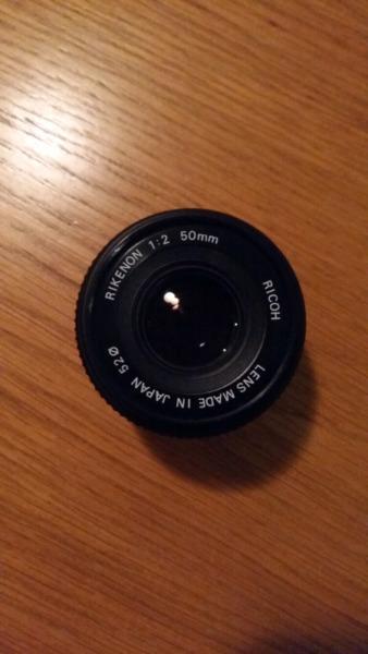 50mm f2 Rikenon Lens