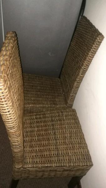 2 X used Split Kuku weave dining chairs in great condition