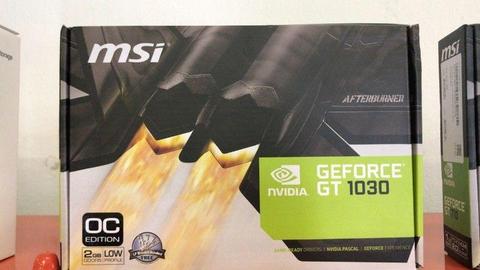 MSI OC EDITION AFTERBURNER 2GB GDDR5 LOW PROFILE NVIDIA GEFORCE GT 1030 GRAPHICS CARD ON SALE