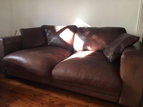 TWO Coricraft Leather couches for sale