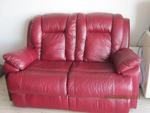geniune leather 2 seater couch like new