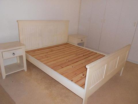 Modern, Cream-Coloured, 6 Piece Bedroom Suite : With Utility Cabinet/Dressing Unit